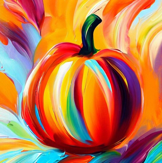 Abstract Pumpkin Painting Workshop